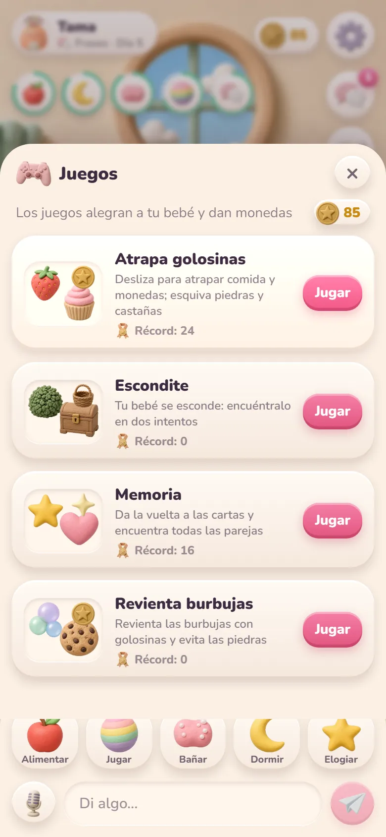 Minijuegos para ganar monedas