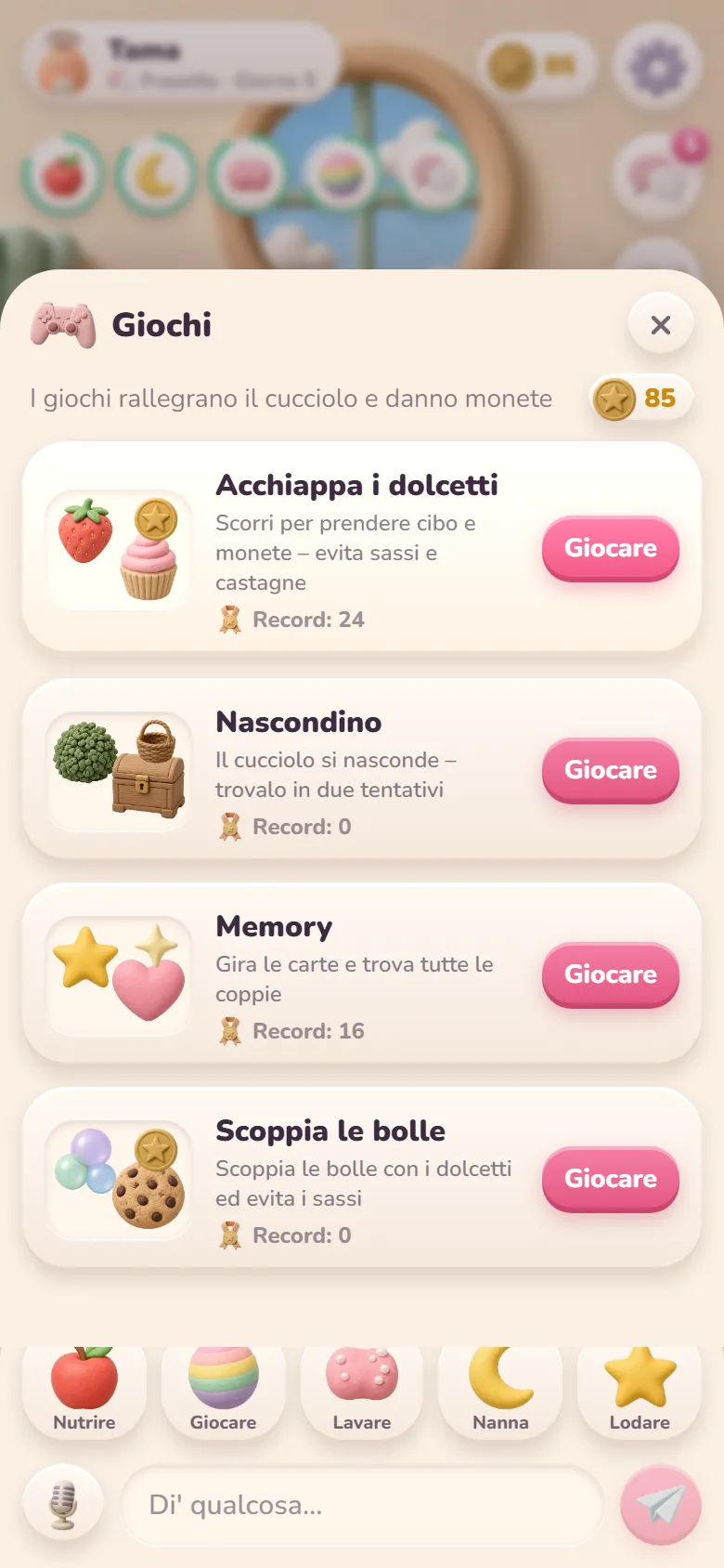 Minigiochi per guadagnare monete